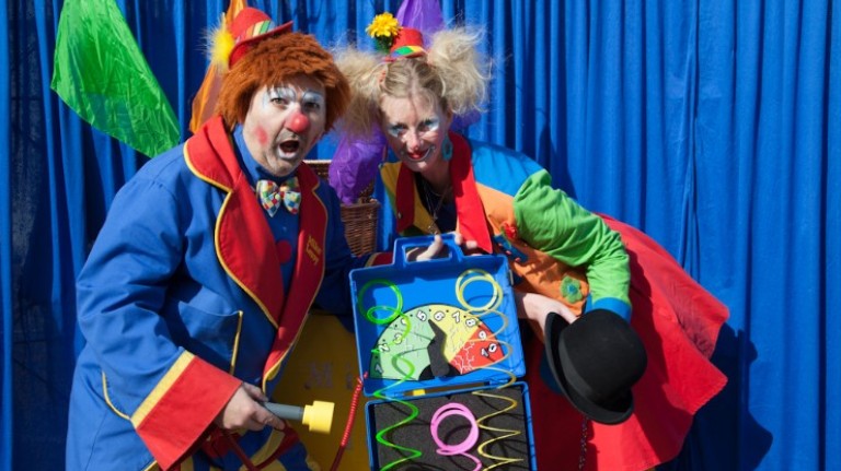Clown Sammi en Mike Leroy