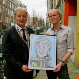 Artist Amsterdam  (NL) Quick drawing caricaturist Jeroen
