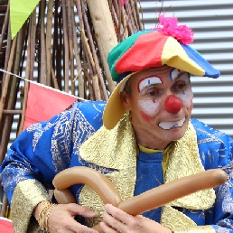 Clown Gringo op kinderverjaardag